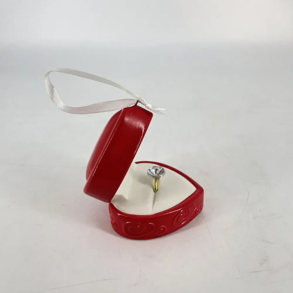 Hallmark Keepsake 2022 Meant to Be Engagement Ring Heart Ornament